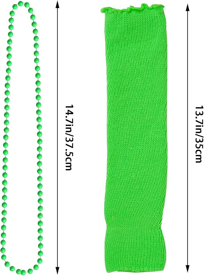 Kids 6 in 1 Costume Accessories 1970s 1980s Fancy Outfits and Dress for Cosplay Party Theme Party for Girl