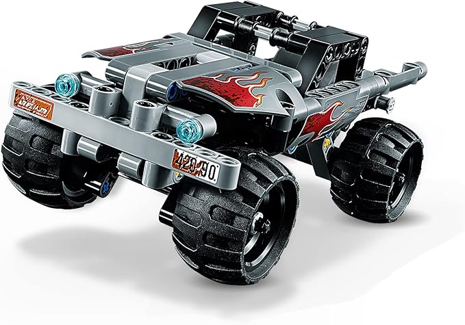 Technic Getaway Toy Truck, Pull-Back Motor, Monsters Truck Model, Vehicle Toys for Kids