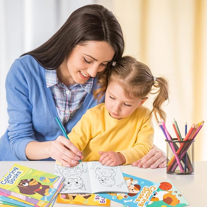 24PCS Puppy Theme Coloring Books Bulk for Kids Animal DIY Art Drawing Book with Corgi Doggy Patterns for Dog Birthday Party Favors Goodie Bag Filler School Classroom Rewards Prizes Supplies