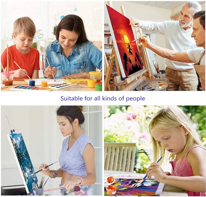 Hiolife Paint by Number Kits for Adults,Kids, Beginners, with Brushes and Acrylic Pigment, 20x16 Inch Tortoise - Frameless