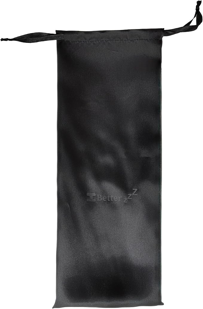 Better zzZ 100% Pure Mulberry Silk Sleep Mask for Women & Men – Adjustable Velcro Strap, Total Blackout, No Pressure Eye Mask for Deep Sleep & Travel Pouch Included - (Black)