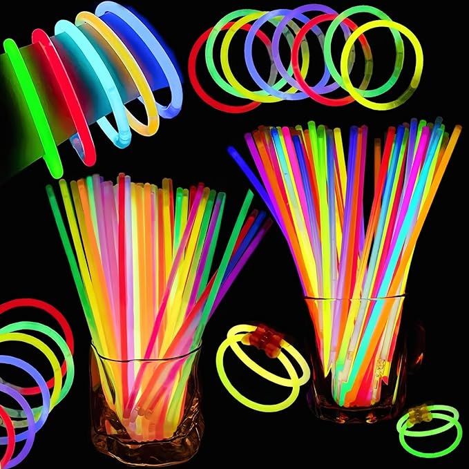 32 Pack Valentines Day Gifts For Kids,Valentines Glow Sticks Bracelets with Valentines Cards Valentines Day Gifts for Kids School Classroom Exchange Valentine's Day Party Favors Supplies