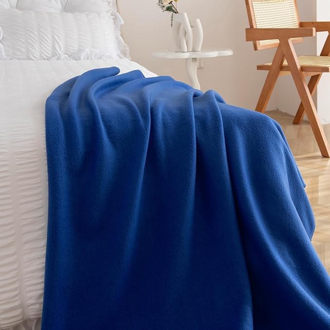 CAI TENG Fleece Throw Blanket Bulk 6 Pack Blankets Soft Lightweight Kids Cozy Polar Fleece Blanket 50 x 60 Solid Pet-Friendly Deco Bed Sofa Couch Fleece Fabric Travel Wedding Gift Outdoor Aqua Blue