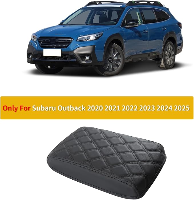 GIANT PANDA Custom Fit Center Console Armrest Cover for 2020-2025 Subaru Outback/Legacy,Waterproof Faux Leather Middle Console Cover Arm Rest Lid Cover Protector - Full Protection - Black