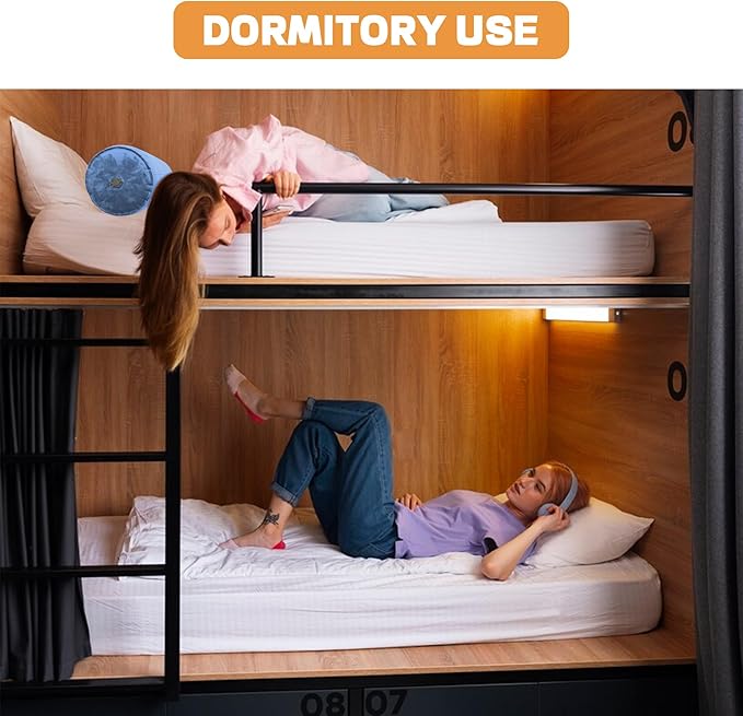 EULANT Inflatable Body Pillow for Adults,47inch Inflatable Travel Body Pillow for Sleep Long Hug Pillow Bolster Pillow for Sleeping,Back(Blue)