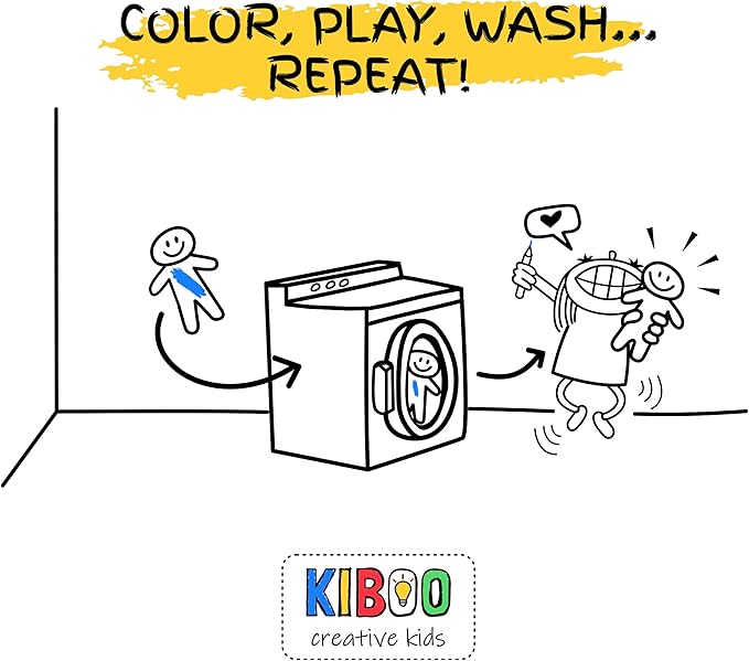 Color Your Doll - Coloring Toy for Kids - Educational Art and Crafts for Girls and Boys -Color, Play, Wash, Repeat (Soccer Boy, Markers Included)