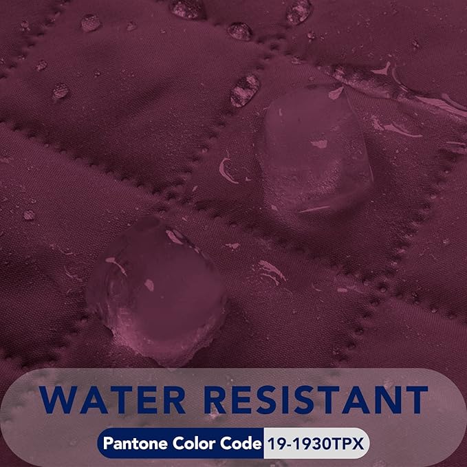 PureFit Reversible Quilted Sofa Cover, Water Resistant Slipcover Furniture Protector, Washable Couch Cover with Non Slip and Elastic Straps for Kids, Dogs, Pets (XX Large, Wine/Beige)