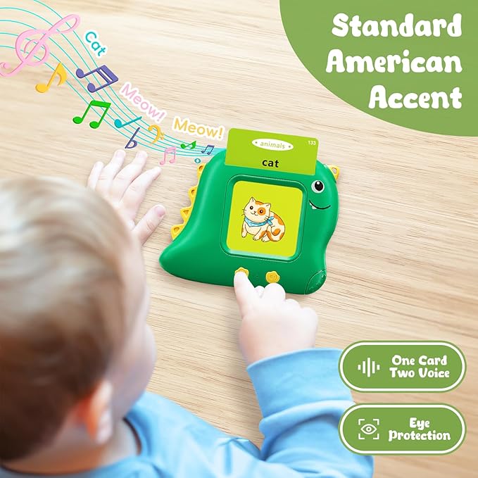 Talking Flash Cards for Toddlers, 540 Sight Words Flash Cards Speech Therapy Toys - Learning Educational Gifts for Age 1 2 3 4 5 6 Years Old Boys and Girls(540 Sight Words_Green)