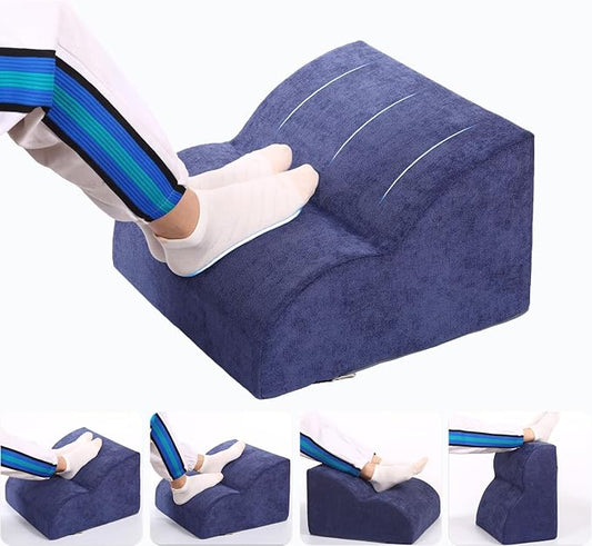 Foot Rest for Under Desk at Work.Multifunctional 3-Tier Foot Stool,with Washable Footrest.for Under Desk,Office Chair Gaming Chair & Sofa,Leg Elevation Pillow,Supports Posture (Dark Blue)