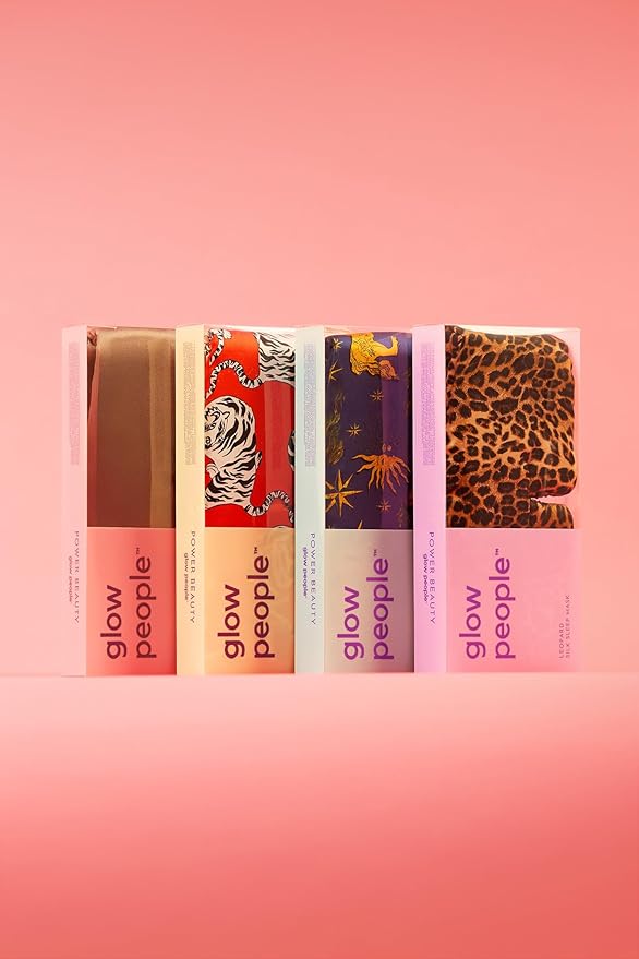 Glow People Silk Sleep Mask – 100% Mulberry Silk Eye Mask for Sleeping, Total Blackout, Cloud-Soft and Adjustable for Beauty Sleep and Travel - Mink