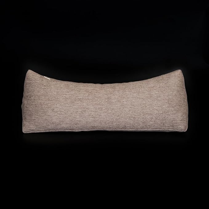 Buckwheat Neck Support Pillow Cervical Neck Cylinder Bolster Pillow,Buckwheat Hulls Adjustable Roll Pillow,Neck Pain Relief for Back and Side Sleepers Round Pillows for Lunch Break Brown, 6*15 inch