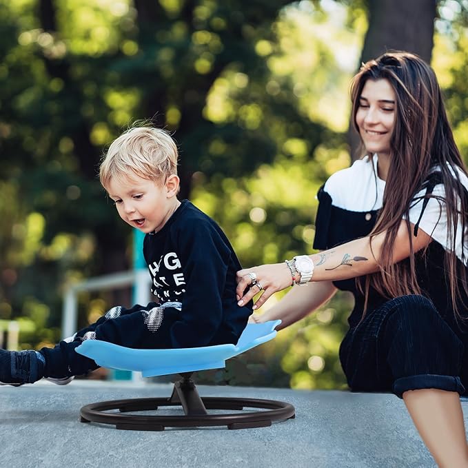 Sensory Spinning Chair for Kids Autism, Kids Swivel Chair Sensory Autism, Sit and Spin for Kids, Therapy Centers Sensory Room Items Blue