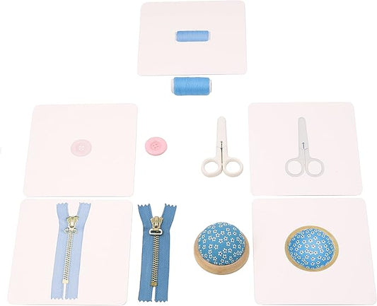 Kiddison Montessori Language Materials Objects with Identical Cards Matching Game Minitures Flash Cards Cleaning Tools Hair Accessories Sewing Items (Sewing Items)