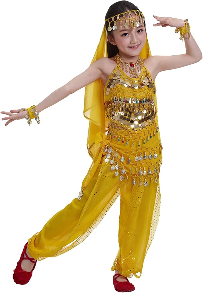 Astage Kids Princess Girl Indian Belly Dance Costume Cosplay Bollywood Ornaments