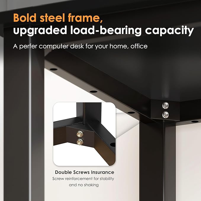 Need Small Computer Desk 39.4 inches Sturdy Writing Desk for Small Spaces, Small Desk Teens Desk Study Table Laptop Desk, Black