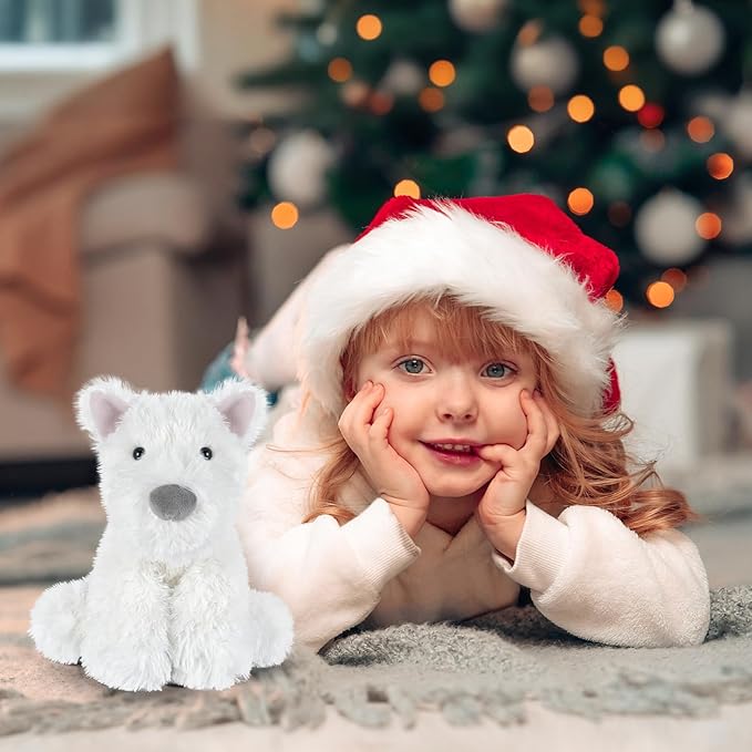 Coolable & Heatable West Highland White Terrier Dog Stuffed Animals for Kids & Adult, Westie Puppy Plush Toys Microwavable Heating Pad for Soothing & Period, Lavender Plushies for Anxiety