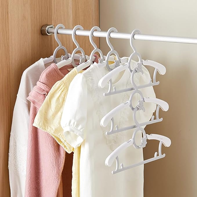 HGYZE Kid Hangers for Closet 50pcs, Grey Infant Clothes Hanger 11-14" Adjustable Plastic Baby Coat Hangers with Bear Hook, Non-Slip Children Outfit Hangers for Girl Boy Toddler Newborn Teen Clothing