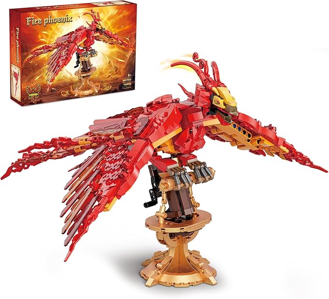 YEECHAO Harry Fire Phoenix Building Set, Magic Potter Phoenix Collection Model for Adults, Compatible with Lego Bird, Ideas HP Building Toy Gift for Kids Boys and Girls Ages 6+ (938 PCS)