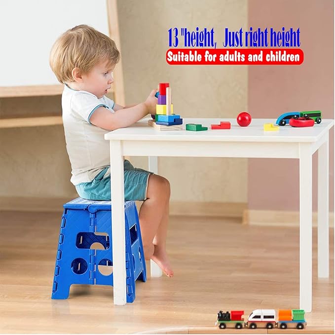 ACKO Folding Step Stool -13 inch Height Premium Heavy Duty Foldable Stool for Kids and Adults, Kitchen Garden Bathroom Stepping Stool