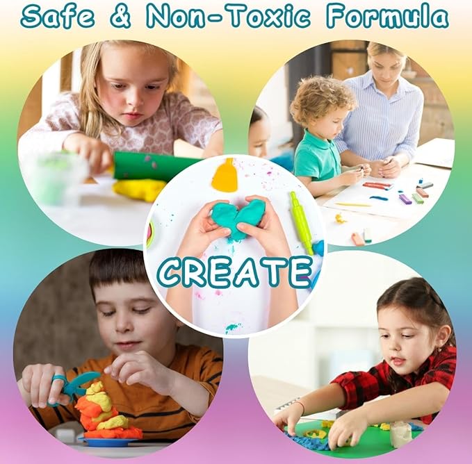 36 Color Air Dry Foam Clay for Sculpting and Cosplay Set - Ultralight, Soft, and Pliable Air Dry Modeling Clay Clay Foam - Safe and No Baking Required