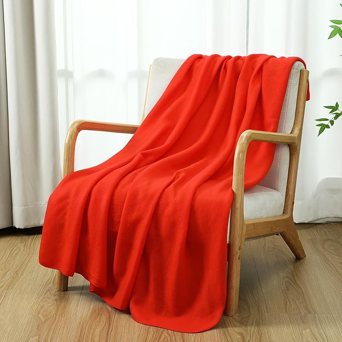 Buryeah 10 Pcs Fleece Blanket Bulk Warm Soft Fleece Blankets Cozy Lightweight Throw Blankets Plush Pet Throw Blanket for Home Bed Sofa Office Wedding Gifts Travel(50" X 60",Colorful)