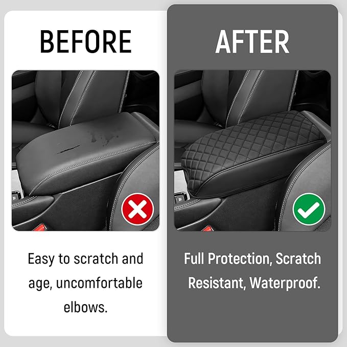 Bercicci Center Console Armrest Cover Compatible with Honda 2023-2025 2026 Accord (Include Hybrid) Accessories Leather Material Center Console Liner Protection