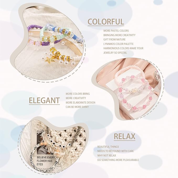 Clay Beads 8500 Pcs 2 Boxes Bracelet Making Kit - 24 Colors Polymer Clay Beads for Bracelet Making Set - Heishi Disc Beads for Jewelry Making kit with Charms and Gift Pack for Girls