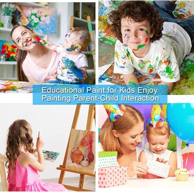 Elftoyer Paint by Numbers for Kids & Adults & Beginner, DIY Canvas Painting Gift Kits for Home Decoration - Colorful Dinosaurs 12 x 16 inch (Wooden Frame)