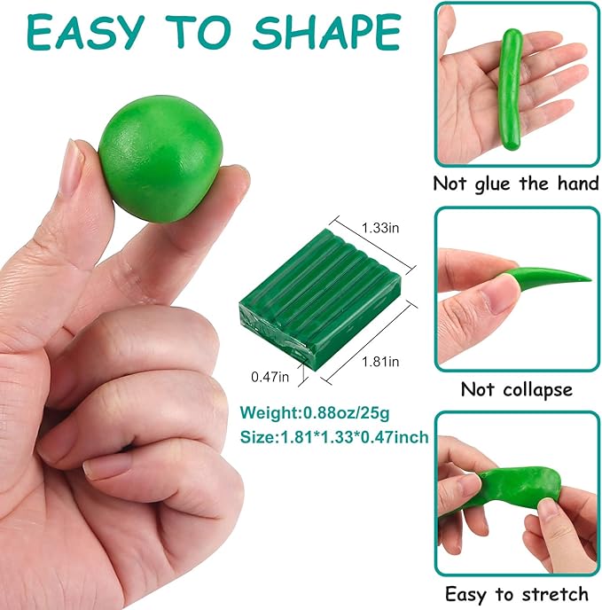 ifergoo Polymer Clay Starter Kit, 92 Colors 0.9oz/Block Oven Bake Modeling Clay, Non-Toxic Molding DIY Kids Clay with Sculpting Tools for Boys and Girls, Beginner