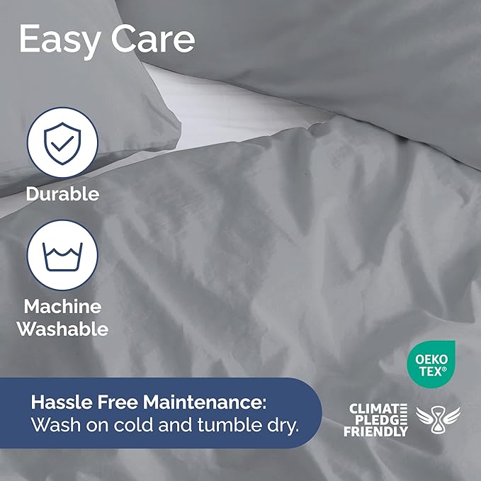 Duvet Cover Twin/Twin XL Size Set - Extra Soft Duvet Cover 68 x 90 with 1 Pillow Sham - Hotel Luxury, Easy Care and Fade Free with Zipper Closures & Ties - Comfy, Breathable Bedding Set (Steel Blue)