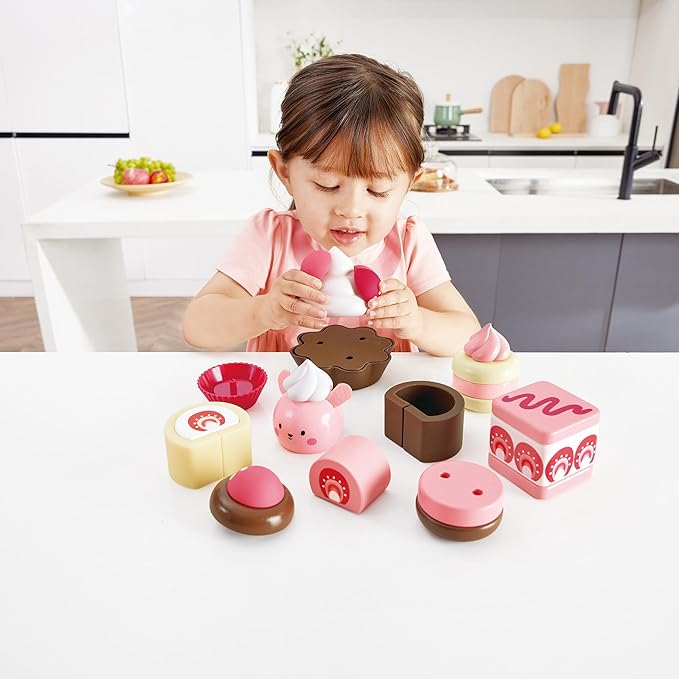Hape Strawberry Dessert Set | Pretend Play Toy Food Playset for Kids, for Children Ages 3+ Years