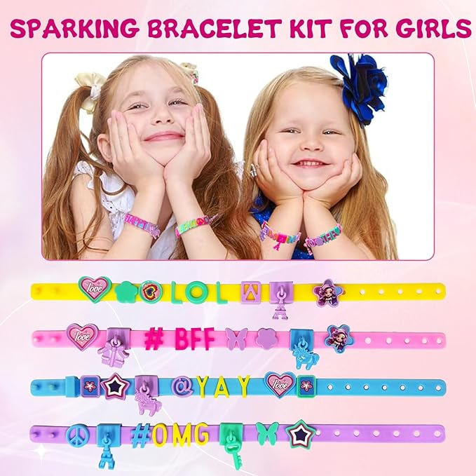 Art & Craft Kits for Kids, DIY Friendship Bracelet Making Kit for Girls, Jewelry Making with Charm & Stickers, Birthday Gifts for Ages 8-12, Toys for Ages 5, 6, 7, 8, 9, 10, 11, 12 Years Old