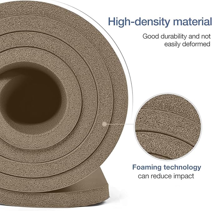 Yoga Mat Non Slip NBR Extra Thick Yoga Mat, 72"L x 32"/24"W x 0.6"/0.4"TH (185cm x 80cm/61cm x 15mm/10mm), Anti-Tear Exercise Mat with Carrying Strap and Bag, Workout Mats for Yoga, Pilates