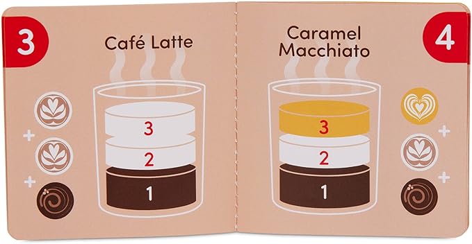 Battat Education – Wooden Barista Playset – Toy Coffee Maker & Accessories with Realistic Sounds(22 Pieces) – Pretend Play Toy – Play Kitchen Toys – 2 Years + – Mini Barista