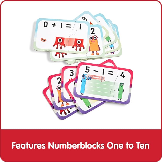 hand2mind Numberblocks Adding and Subtracting Puzzle Set, Addition and Subtraction Games, Number Puzzle, Matching Game, Preschool Math Toys, Toddler Educational Toys, Easter Basket Stuffers for Kids