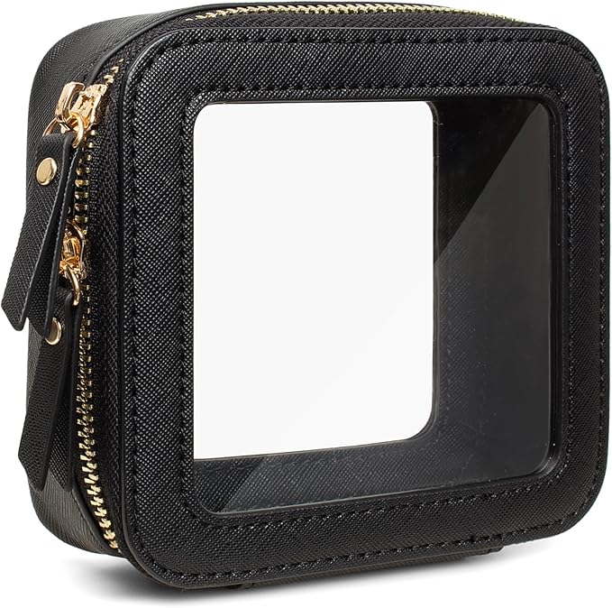 FFpaw Travel Clear Makeup Bag Set, TSA Approved Cosmetic Bag Case with Zipper Portable Makeup Pouch Toiletry Bag Women Traveling Cosmetic Organizer Storage Bag Car Organizer Car Essentials for Women