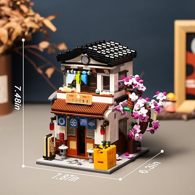 ENJBRICK Flowers City House Building Set Compatible with Lego for Adults,Architecture Japan Style Cherry Blossom Tree House Building Kit for Boys and Girls Age 8-12 UP 952 PCS