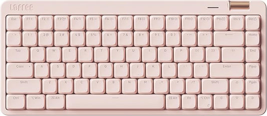 Flow Lite 84 Keys Low Profile Mechanical Keyboard, 75% Swappable Rechargeable Wireless Keyboard with 2.4G Receiver, Bluetooth and Wired Connection for Windows, Mac/ Specter Linear Switches (Flamingo)