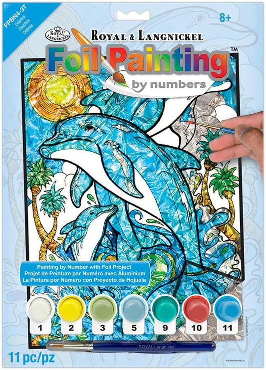 Foil Painting By Numbers - Dolphins