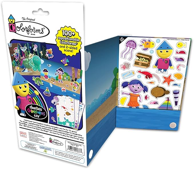 Colorforms Travel Set, Stickers for Kids – Charlie's Colorforms, Arts and Crafts, Reusable Sticker Book, Kids Stickers, Toddler Crafts, Stickers for Boys, Arts & Crafts, Craft Supplies, Ages 3+