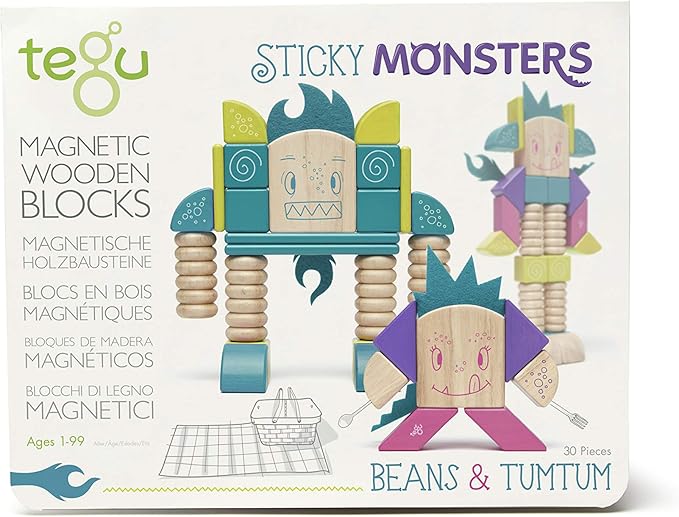 Tegu Beans & Tumtum Magnetic Wooden Block Set