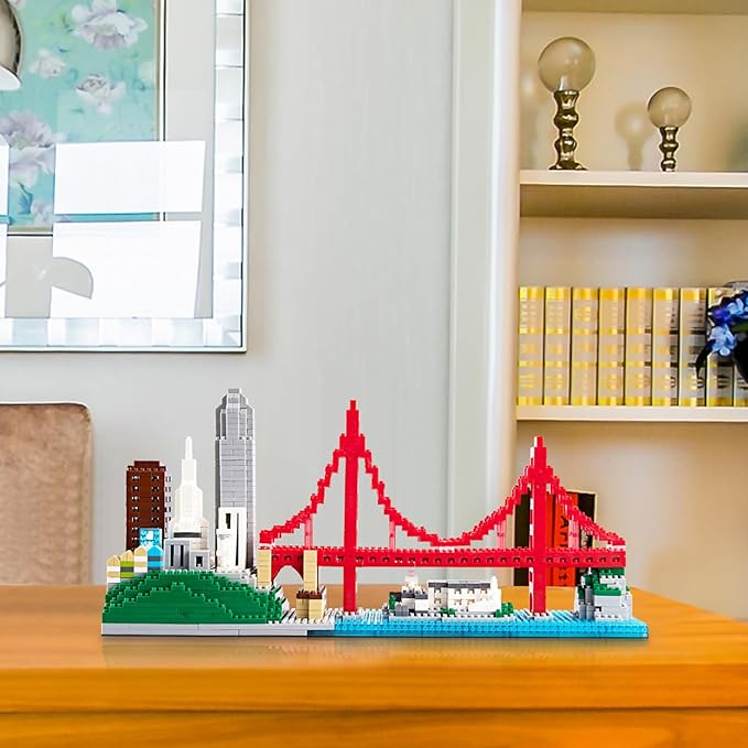 Building Blocks Set, Architecture San Francisco Building Kits Landmarks Skyline Collection Micro Building Bricks 1610 PCS