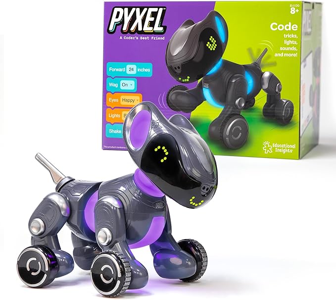 Educational Insights PYXEL A Coder’s Best Friend - Coding Robots for Kids with Blockly & Python Coding Languages