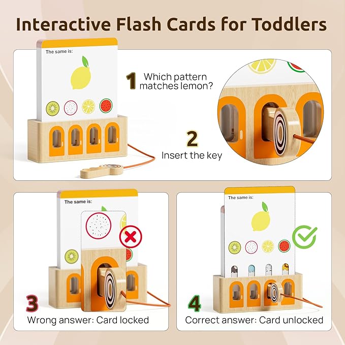 TOP BRIGHT Montessori Flash Cards for Toddlers - Numbers, Shapes & Colors, Logic Key Montessori Toys for 2 Year Old, Preschool Learning Activities for 2 3 4 Years Old