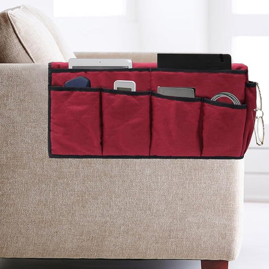 Armchair Caddy,Non Slip Sofa Armrest Organizer, Couch Armrest Remote Control Holder,Waterproof Recliner Arm Caddy with 14 Pockets for Cell Phone TV Remote Control