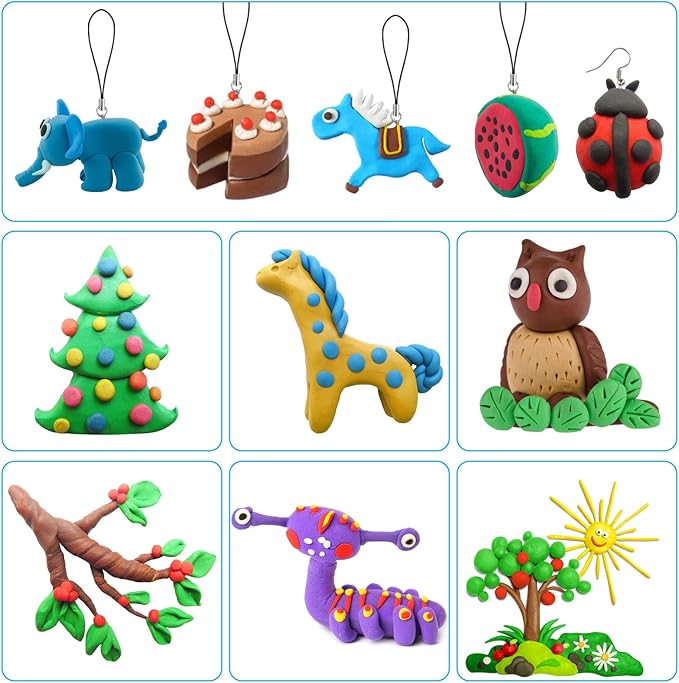 ifergoo Polymer Clay Starter Kit, 92 Colors 0.9oz/Block Oven Bake Modeling Clay, Non-Toxic Molding DIY Kids Clay with Sculpting Tools for Boys and Girls, Beginner