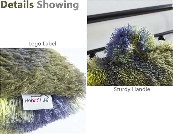 Fur Reading Pillow - Big Size 30x17x17 Inch with Premium Stuffing, Adult & Children Backrest Pillow with Arms, Bed Wedge Pillow for Headboard, Back Support Pillow for Sitting Up in Bed