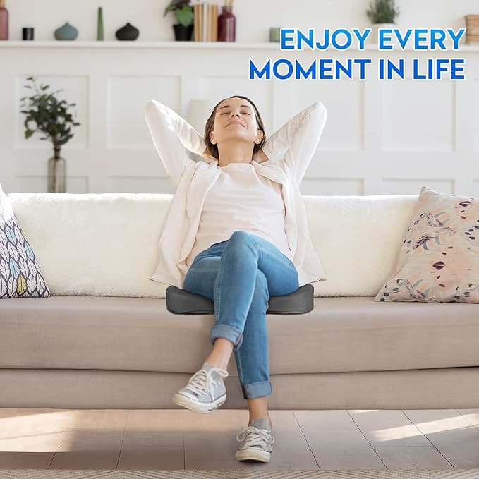 XXL Seat Cushion Office Car Seat Cushion, Memory Foam Cushion for Office Chair, Car Seat, Airplane, Bleacher Non-Slip Chair Pad, Butt Pillow for Desk, Wheelchair, Car