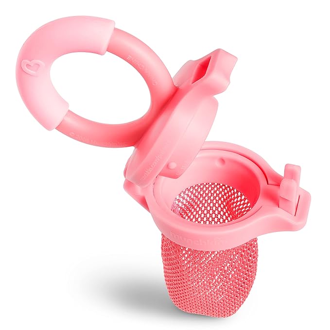 Munchkin Baby Feeder for Fresh Food and Fruit, 2 Pack, Coral/Yellow