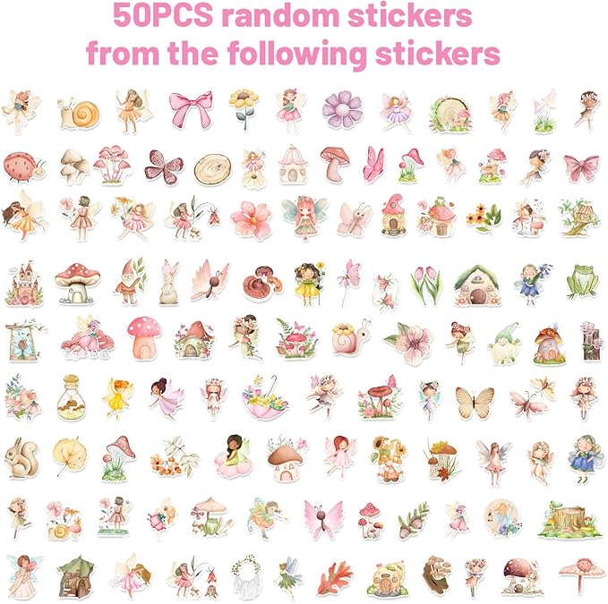 74 PCS Fairy Party Favors, 24 PCS Fairy Slap Bracelets 50 PCS Fairy Stickers Fairy Birthday Party Decorations Supplies Gifts for Fairy First Birthday Party Supplies Gifts